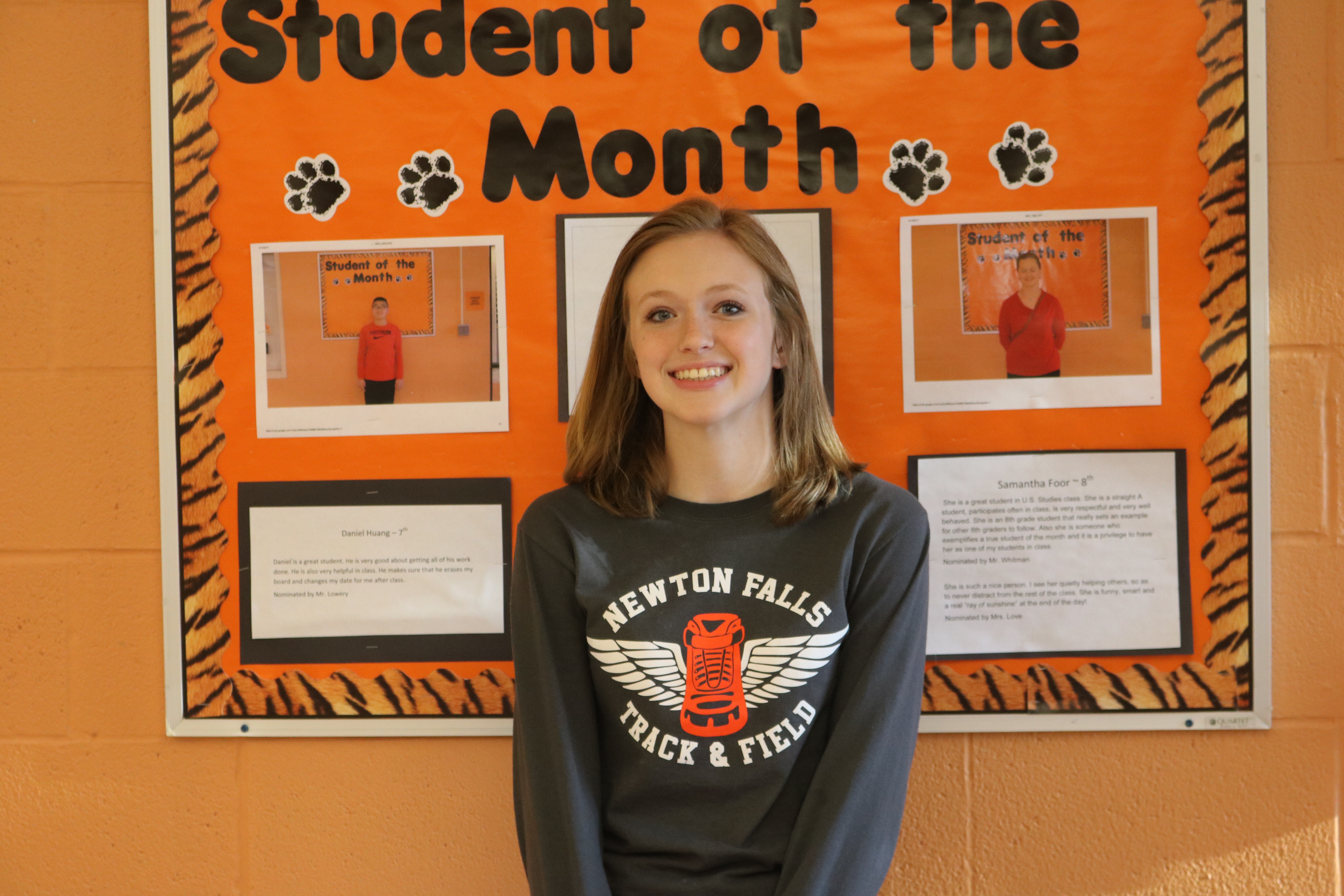 nfevsd jh hs student of the month